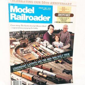 Model Railroader Train Railroading Magazine Jan 1989 55th Anniversary Layouts
